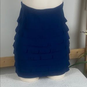 3.1 Phillip Lim Tiered Navy Blue Mini Skirt